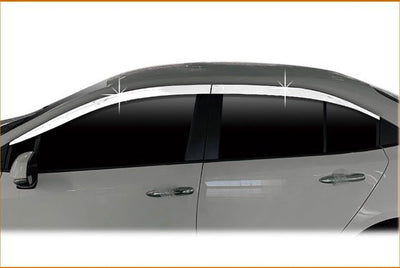 E0210 - Rain Guards for Toyota Corolla Sedan 2020-2022 (4PCs) Chrome Finish Tape-On Style - northernprimesupply