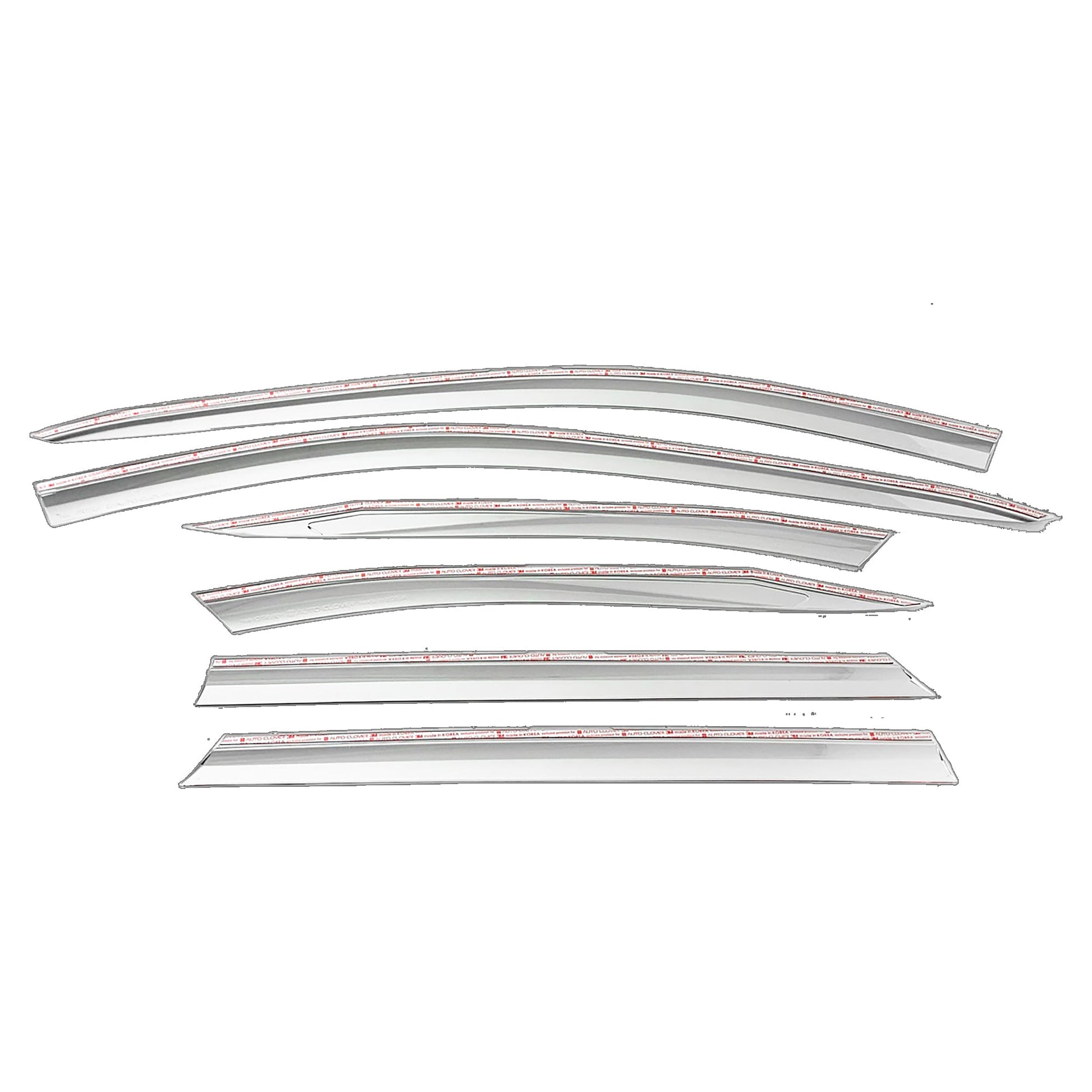 E0540 - Rain Guards for Hyundai Tucson 2022 (6PCs) Chrome Finish Tape-On Style - northernprimesupply