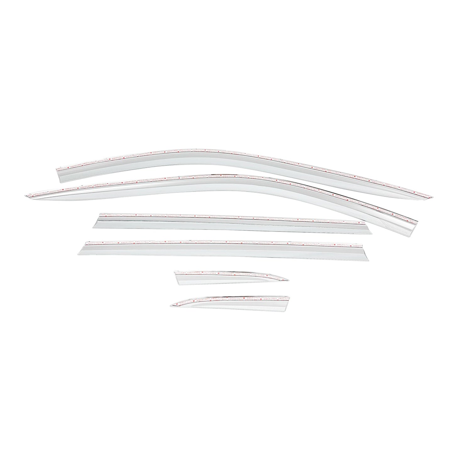 E1220 - Rain Guards for Hyundai Kona 2024 (6PCs) Chrome Finish Tape-On Style - northernprimesupply