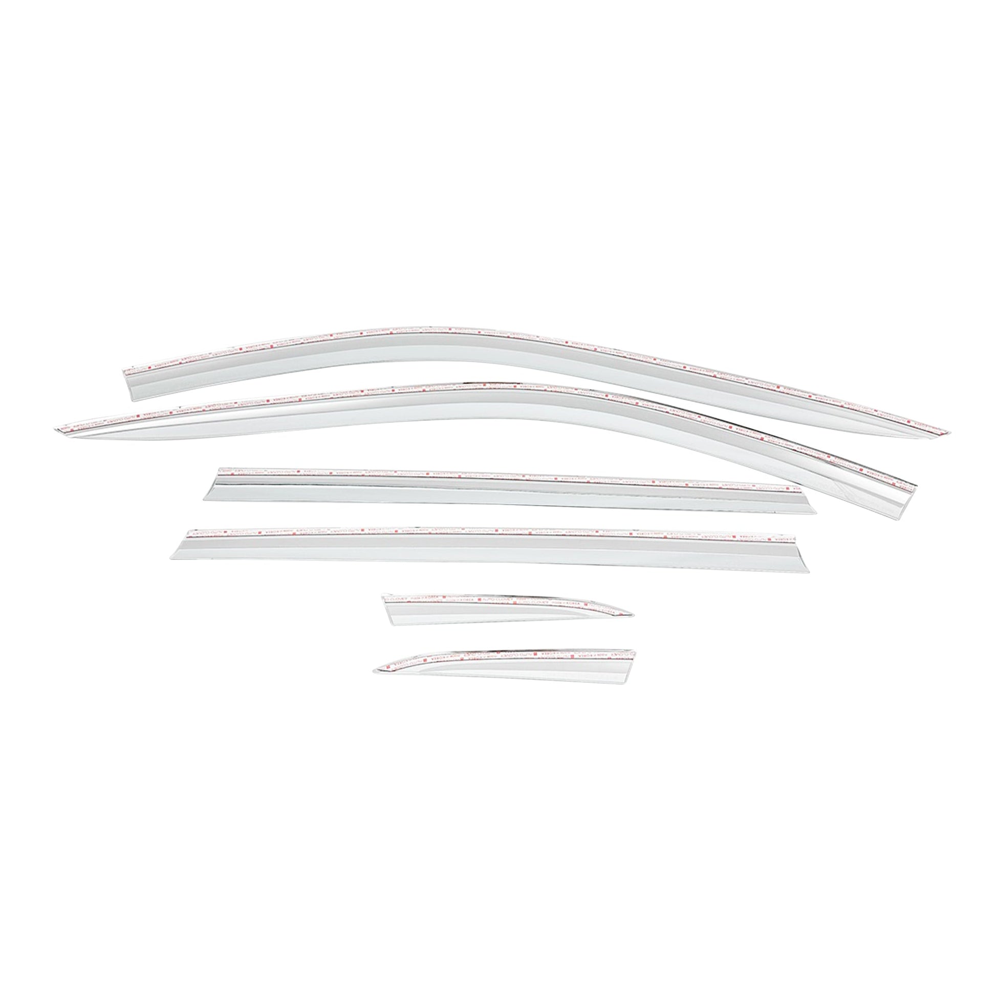 E1220 - Rain Guards for Hyundai Kona 2024 (6PCs) Chrome Finish Tape-On Style - northernprimesupply