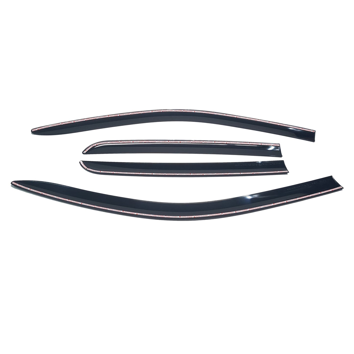 E2220 - Rain Guards for Chevrolet Colorado Crew Cab 2015-2022 (4PCs) Smoke Tinted Tape-On Style - northernprimesupply