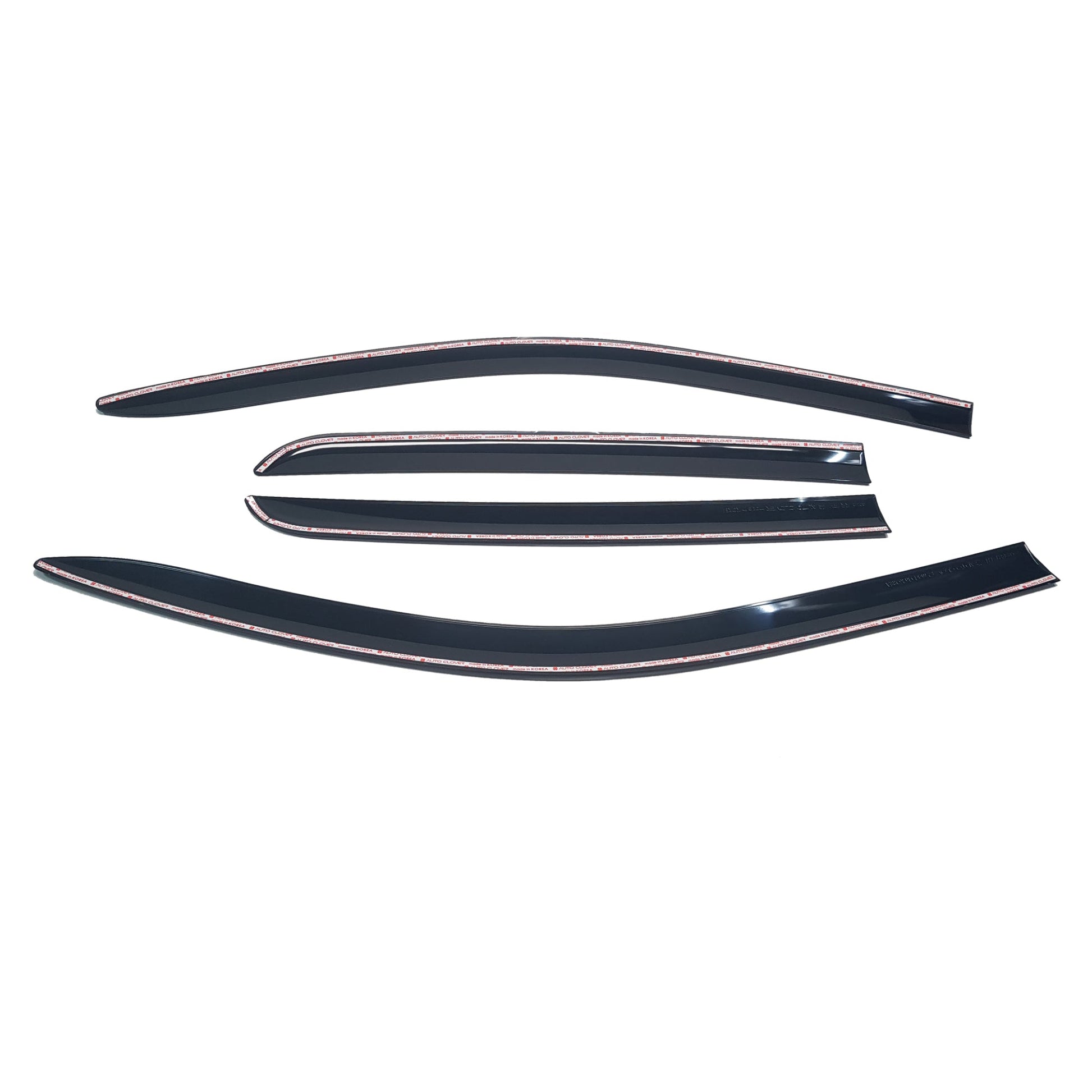 E2220 - Rain Guards for Chevrolet Colorado Crew Cab 2015-2022 (4PCs) Smoke Tinted Tape-On Style - northernprimesupply