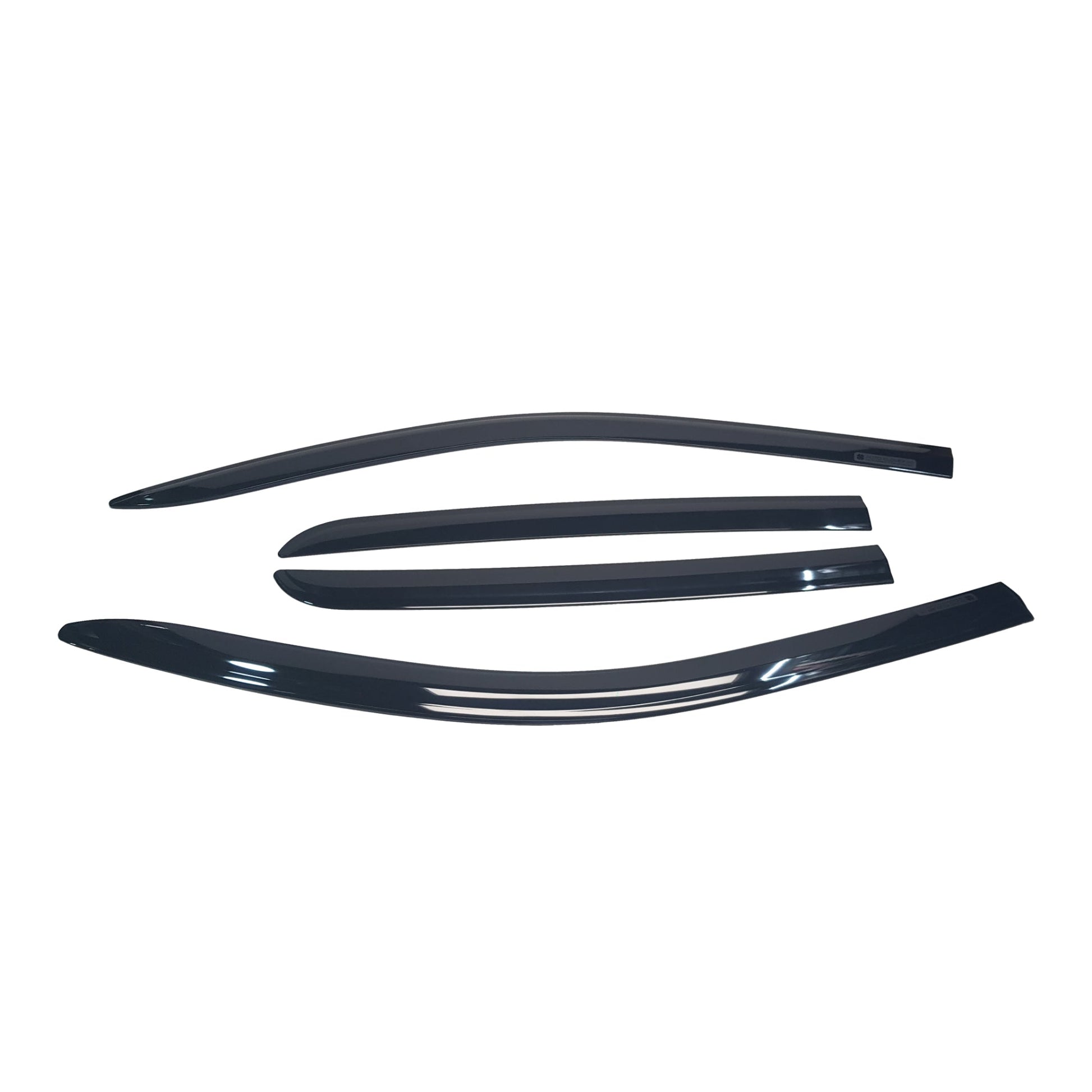 E2220 - Rain Guards for Chevrolet Colorado Crew Cab 2015-2022 (4PCs) Smoke Tinted Tape-On Style - northernprimesupply