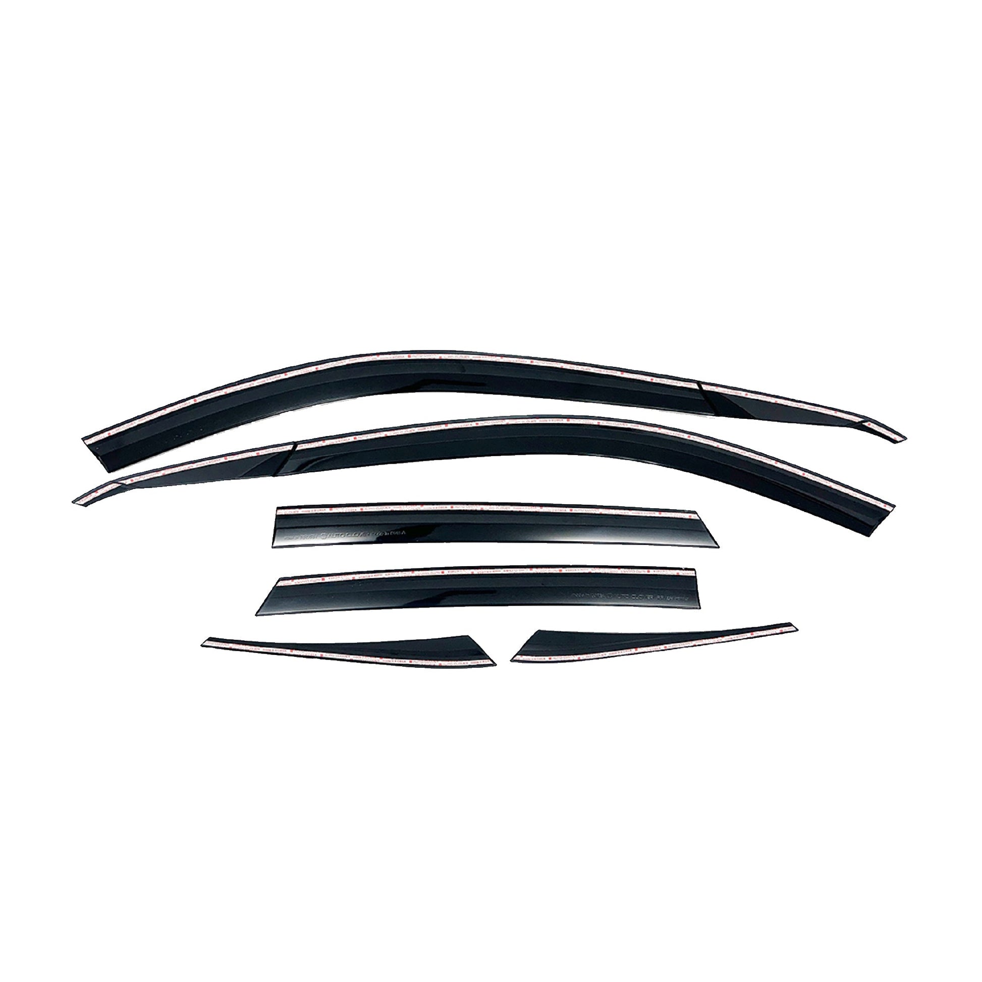 E2900 - Rain Guards for Hyundai Kona 2024 (6PCs) Smoke Tinted Tape-On Style - northernprimesupply