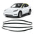 Rain Guards for Tesla Model Y 2020-2023 (4PCs) Black Tape-On Style