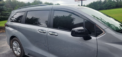 E4040 - Rain Guards for Toyota Sienna 2021-2023 (6PCs) Black Tape-On Style - northernprimesupply