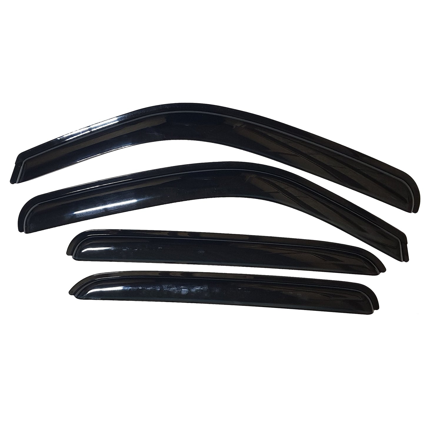 HC-10100 - Rain Guards for Chevrolet Silverado Crew Cab 1999-2006 (4PCs) Smoke Tinted Tape-On Style - northernprimesupply