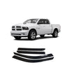 HC-40050 - Autoclover Rain Guards for Dodge RAM Crew Cab 2009-2018 (4PCs) Smoke Tinted Tape-On Style - northernprimesupply