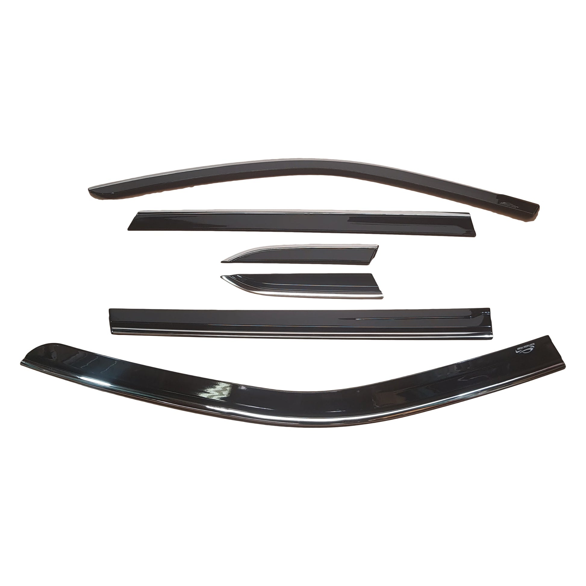 NP2001 - Rain Guards for Honda CR-V 2023 (6PCs) Black Tape-On Style - northernprimesupply