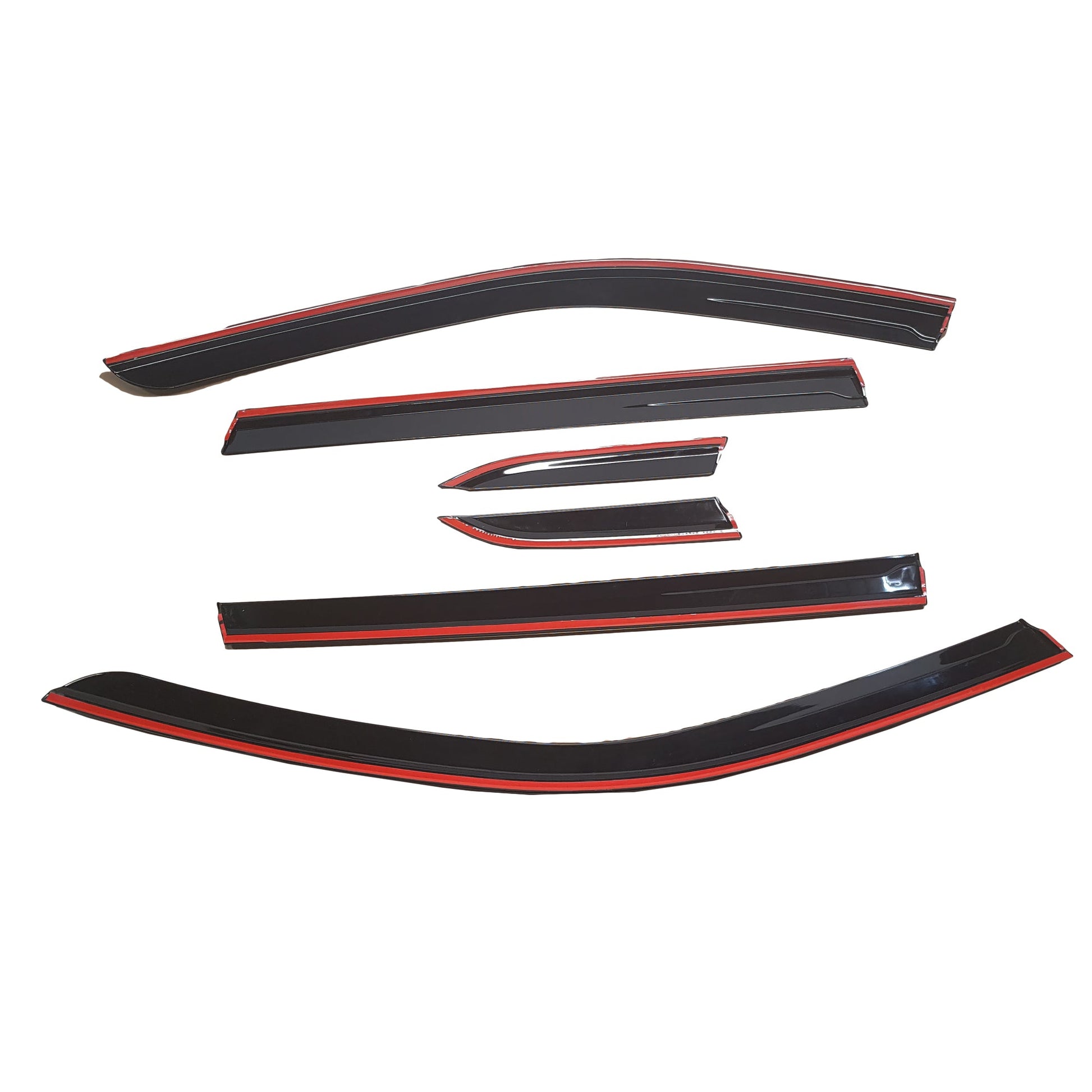 NP2001 - Rain Guards for Honda CR-V 2023 (6PCs) Black Tape-On Style - northernprimesupply