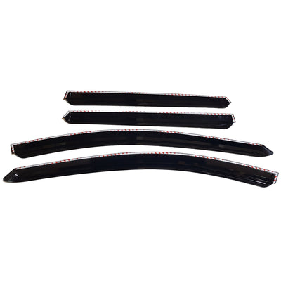 SF-K0511 - Rain Guards for Saturn Vue 2008-2010 (4PCs) Smoke Tinted Tape-On Style - northernprimesupply
